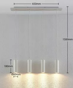 Lindby Joffrey -riippuvalaisin, 4-lamp., Valkoinen -Lampan kauppa lindby joffrey riippuvalaisin 4 lamp valkoinen 2