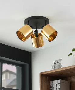 Lindby Joudy -kattovalaisin 3-lamp. Vaalea Pronssi