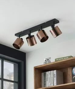 Lindby Joudy -kattovalaisin 4-lamp. Tumma Pronssi
