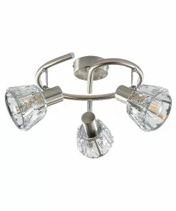 Lindby Kosta -kattovalaisin, 3-lamp., Nikkeliä -Lampan kauppa lindby kosta kattovalaisin 3 lamp nikkeliae 2