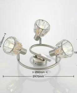 Lindby Kosta -kattovalaisin, 3-lamp., Nikkeliä -Lampan kauppa lindby kosta kattovalaisin 3 lamp nikkeliae 3