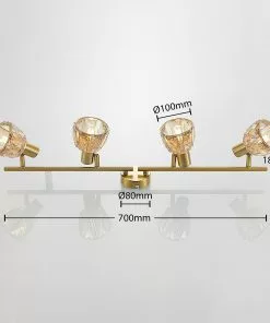 Lindby Kosta -kattovalaisin, 4-lamp., Messinkiä -Lampan kauppa lindby kosta kattovalaisin 4 lamp messinkiae 2