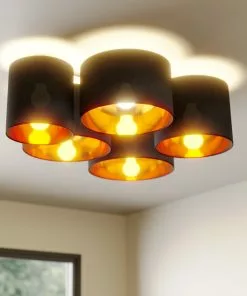 Lindby Laurenz -kattovalaisin 5-lamp. Harmaa-kulta -Lampan kauppa lindby laurenz kattovalaisin 5 lamp harmaa kulta 8