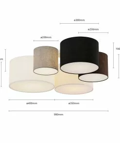 Lindby Laurenz -kattovalaisin 5-lamp. Ruskea-beige -Lampan kauppa lindby laurenz kattovalaisin 5 lamp ruskea beige 5