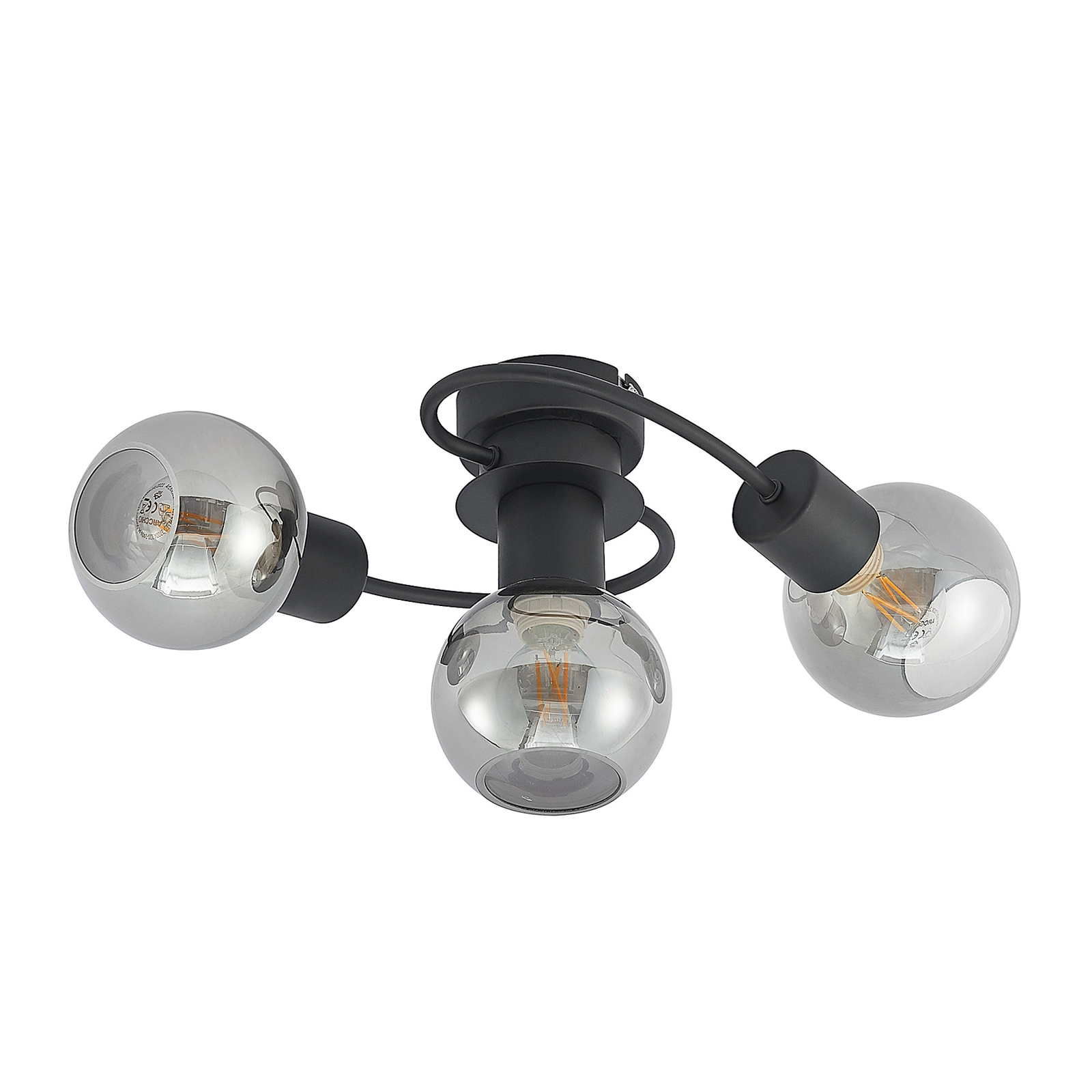 Lindby-LED-kattovalaisin Ciala, 3-lamp. savu Lindby-LED-kattovalaisin Ciala, 3-lamp. Savu -Lampan kauppa lindby led kattovalaisin ciala 3 lamp savu 1