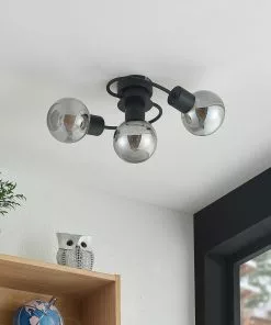 Lindby-LED-kattovalaisin Ciala, 3-lamp. Savu