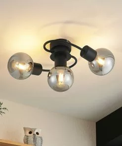 Lindby-LED-kattovalaisin Ciala, 3-lamp. Savu 7 Lindby-LED-kattovalaisin Ciala, 3-lamp. Savu -Lampan kauppa lindby led kattovalaisin ciala 3 lamp savu 7