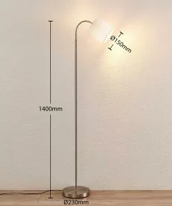 Lindby Manu -lattiavalo, 1-lamp., Valkoinen -Lampan kauppa lindby manu lattiavalo 1 lamp valkoinen 2