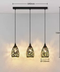 Lindby Marcello -riippuvalo, 3-lamp., Musta-kulta 3 Lindby Marcello -riippuvalo, 3-lamp., Musta-kulta -Lampan kauppa lindby marcello riippuvalo 3 lamp musta kulta 3