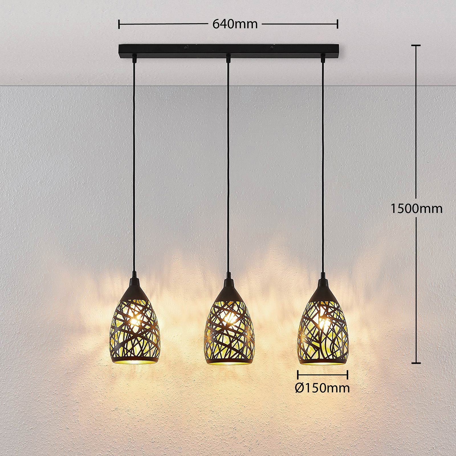 Lindby Marcello -riippuvalo, 3-lamp., musta-kulta Lindby Marcello -riippuvalo, 3-lamp., Musta-kulta -Lampan kauppa lindby marcello riippuvalo 3 lamp musta kulta 3