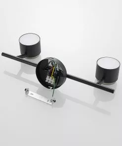 Lindby Marrie -LED-kohdevalaisin, Musta, 2-lamp. -Lampan kauppa lindby marrie led kohdevalaisin musta 2 lamp 16