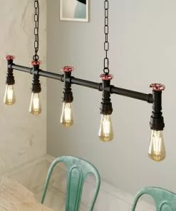 Lindby Zlata -riippuvalo, 5-lamp., Industriaalinen -Lampan kauppa lindby zlata riippuvalo 5 lamp industriaalinen 8