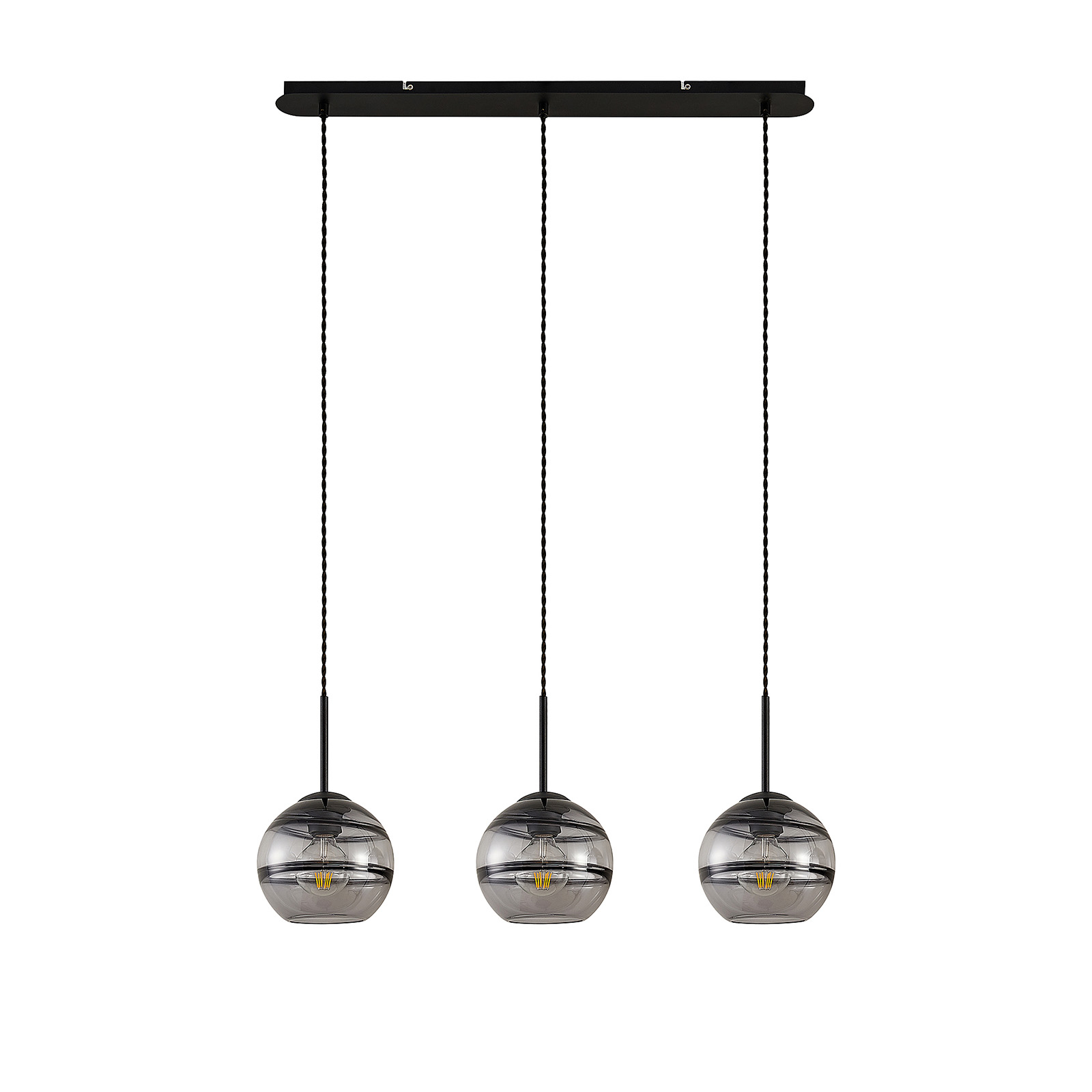 Lucande Ably -riippuvalaisin, savulasia, 3-lamp. Lucande Ably -riippuvalaisin, Savulasia, 3-lamp. -Lampan kauppa lucande ably riippuvalaisin savulasia 3 lamp 1