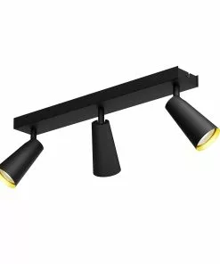 Lucande Angelina -kattovalo, Musta-kulta, 3-lamp. -Lampan kauppa lucande angelina kattovalo musta kulta 3 lamp 4