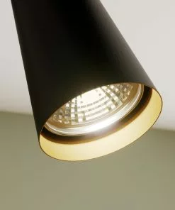 Lucande Angelina -kattovalo, Musta-kulta, 4-lamp. -Lampan kauppa lucande angelina kattovalo musta kulta 4 lamp 3