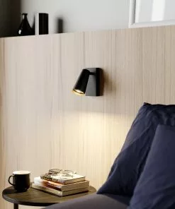 Lucande Angelina -spotti, Musta-kulta, 1-lamp.