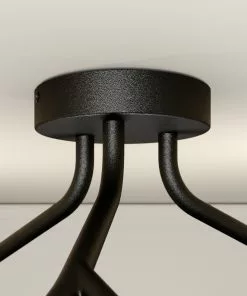 Lucande Carlea -kattovalo, 6-lamp. Musta-messinki -Lampan kauppa lucande carlea kattovalo 6 lamp musta messinki 2