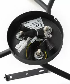 Lucande Carlea -kattovalo, 6-lamp. Musta-messinki -Lampan kauppa lucande carlea kattovalo 6 lamp musta messinki 6