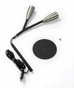 Lucande Carlea -pöytävalo, 2-lamp., Musta-nikkeli -Lampan kauppa lucande carlea poeytaevalo 2 lamp musta nikkeli 6