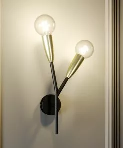 Lucande Carlea -seinävalo, 2-lamp. Musta-messinki 8 Lucande Carlea -seinävalo, 2-lamp. Musta-messinki -Lampan kauppa lucande carlea seinaevalo 2 lamp musta messinki 8