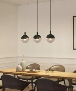 Lucande Dustian -riippuvalo, 3-lamp., 90 Cm