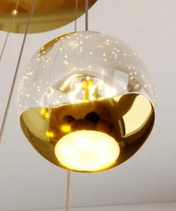 Lucande Hayley -LED-riippuvalo, 9-lamp., Kulta -Lampan kauppa lucande hayley led riippuvalo 9 lamp kulta 7