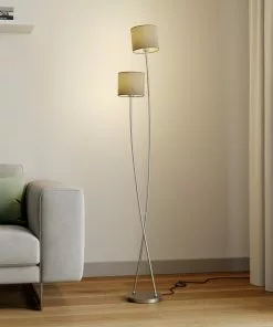 Lucande Juljana -lattiavalo, 2-lamp., Kangas -Lampan kauppa lucande juljana lattiavalo 2 lamp kangas 8