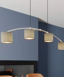 Lucande Juljana -riippuvalo, 4-lamp., Kangas -Lampan kauppa lucande juljana riippuvalo 4 lamp kangas 8