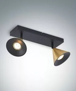 Lucande Kartio -kattovalaisin, 2-lamp., Messinki -Lampan kauppa lucande kartio kattovalaisin 2 lamp messinki 6