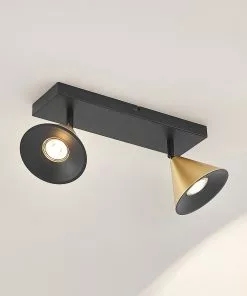 Lucande Kartio -kattovalaisin, 2-lamp., Messinki -Lampan kauppa lucande kartio kattovalaisin 2 lamp messinki 8