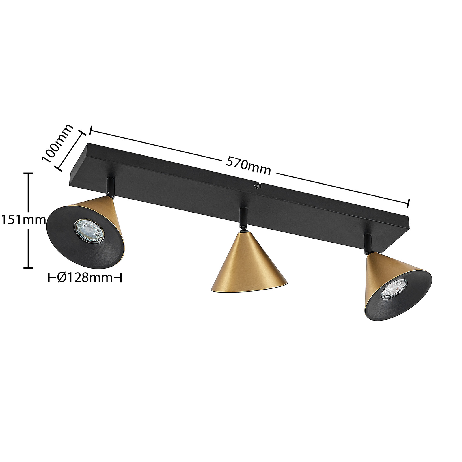 Lucande Kartio -kattovalaisin, 3-lamp., messinki Lucande Kartio -kattovalaisin, 3-lamp., Messinki -Lampan kauppa lucande kartio kattovalaisin 3 lamp messinki 2