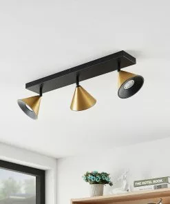 Lucande Kartio -kattovalaisin, 3-lamp., Messinki 3 Lucande Kartio -kattovalaisin, 3-lamp., Messinki -Lampan kauppa lucande kartio kattovalaisin 3 lamp messinki 3