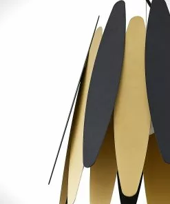 Lucande Lounit -riippuvalo, Musta-kulta, 1-lamp. -Lampan kauppa lucande lounit riippuvalo musta kulta 1 lamp 3