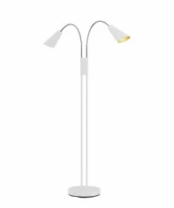 Lucande Medira -lattiavalo, 2-lamp., Valkoinen -Lampan kauppa lucande medira lattiavalo 2 lamp valkoinen 4