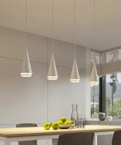 Lucande Naoh -riippuvalaisin 4-lamp. Valkoinen