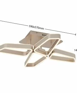 Lucande Quinn -LED-kattovalaisin Nikkeli 4-lamp. -Lampan kauppa lucande quinn led kattovalaisin nikkeli 4 lamp 3