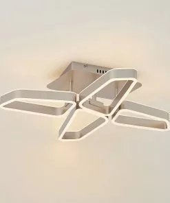 Lucande Quinn -LED-kattovalaisin Nikkeli 4-lamp. -Lampan kauppa lucande quinn led kattovalaisin nikkeli 4 lamp 4