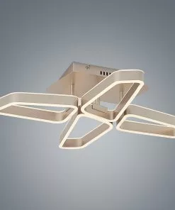 Lucande Quinn -LED-kattovalaisin Nikkeli 4-lamp. -Lampan kauppa lucande quinn led kattovalaisin nikkeli 4 lamp 5