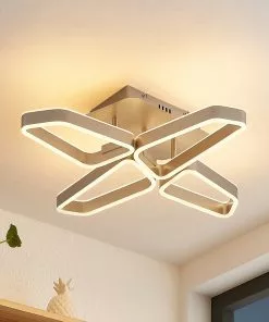 Lucande Quinn -LED-kattovalaisin Nikkeli 4-lamp. -Lampan kauppa lucande quinn led kattovalaisin nikkeli 4 lamp 8