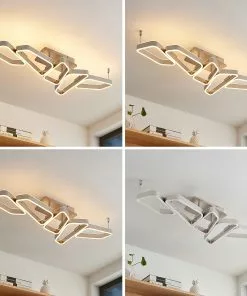 Lucande Quinn -LED-kattovalaisin Nikkeli 5-lamp.