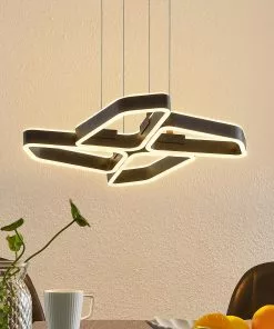 Lucande Quinn -LED-riippuvalaisin Musta 4-lamp. -Lampan kauppa lucande quinn led riippuvalaisin musta 4 lamp 8