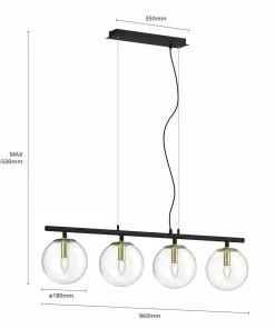 Lucande Sotiana -riippuvalo Lasikuulilla, 4-lamp. -Lampan kauppa lucande sotiana riippuvalo lasikuulilla 4 lamp 5