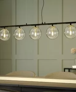 Lucande Sotiana -riippuvalo Lasikuulilla, 5-lamp. -Lampan kauppa lucande sotiana riippuvalo lasikuulilla 5 lamp 8