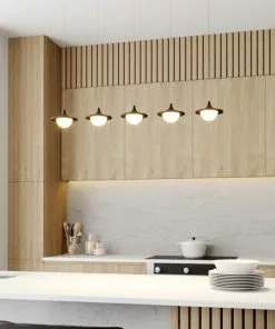 Lucande Tamsi -LED-riippuvalo, 5-lamp., Himmennys