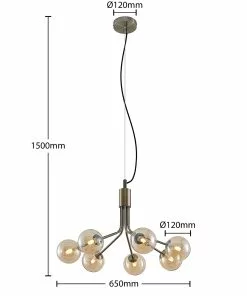 Lucande Wynona -riippuvalo, 7-lamp., Messinki 2 Lucande Wynona -riippuvalo, 7-lamp., Messinki -Lampan kauppa lucande wynona riippuvalo 7 lamp messinki 2