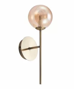 Lucande Wynona -seinävalaisin, 1-lamp., Messinki -Lampan kauppa lucande wynona seinaevalaisin 1 lamp messinki 2