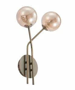 Lucande Wynona -seinävalaisin, 2-lamp., Messinki -Lampan kauppa lucande wynona seinaevalaisin 2 lamp messinki 2