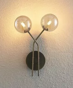 Lucande Wynona -seinävalaisin, 2-lamp., Messinki -Lampan kauppa lucande wynona seinaevalaisin 2 lamp messinki 4