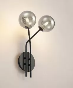 Lucande Wynona -seinävalaisin, 2-lamp., Musta -Lampan kauppa lucande wynona seinaevalaisin 2 lamp musta 4