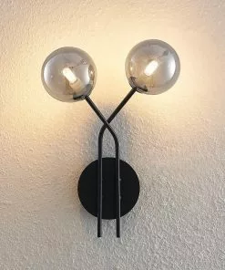 Lucande Wynona -seinävalaisin, 2-lamp., Musta -Lampan kauppa lucande wynona seinaevalaisin 2 lamp musta 5